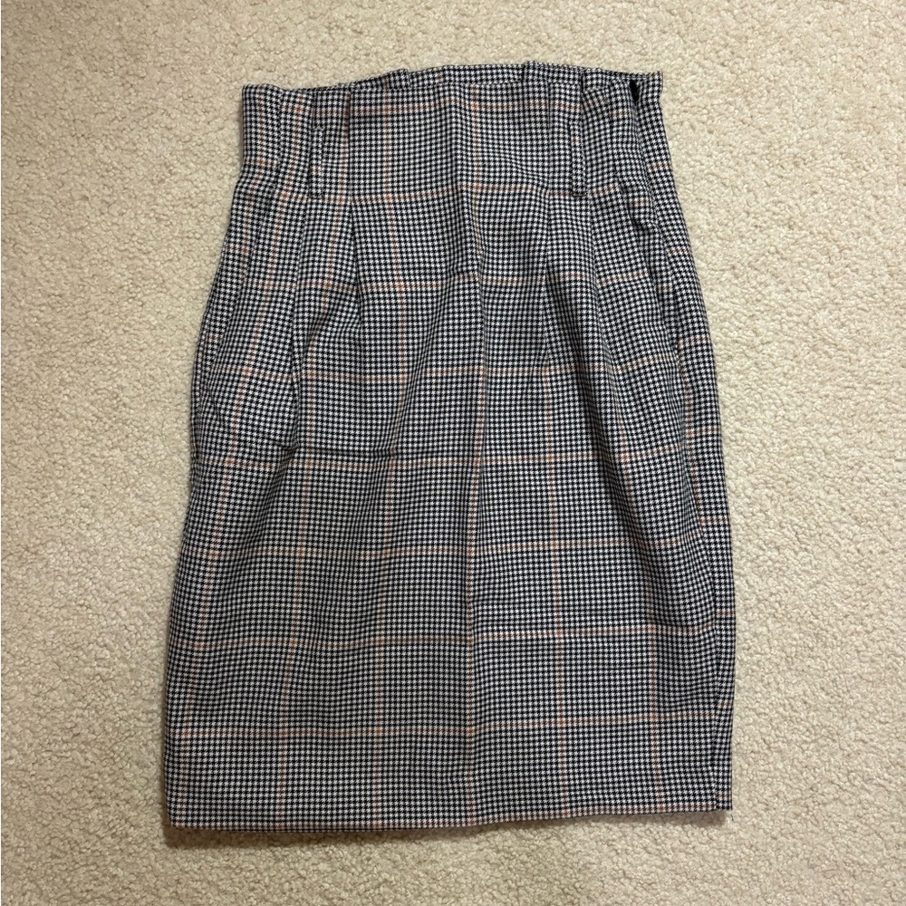 H&M plaid pencil skirt
